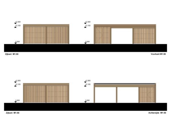 Carport with storage Aura, 7.6x5.6, 42.50m² - Image 3