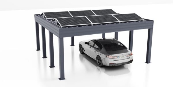 Double Carport + Solar Panels Guusje, 6x6, 36m²