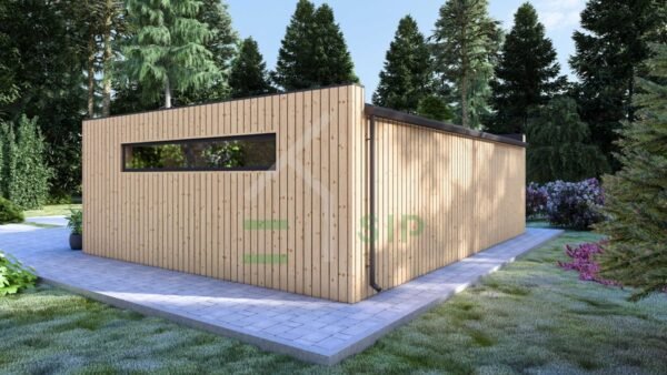 Double Wooden Garage Willem (34 mm + cladding), 8x6 m - Image 5