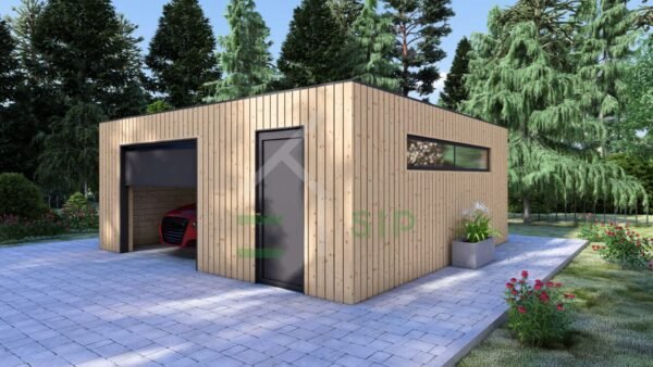 Wooden Garage + Storage, Johan (34 mm + cladding), 6x6 m - Image 4