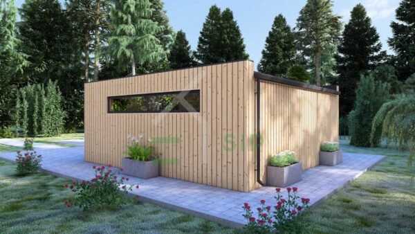 Wooden Garage + Storage, Johan (34 mm + cladding), 6x6 m - Image 3