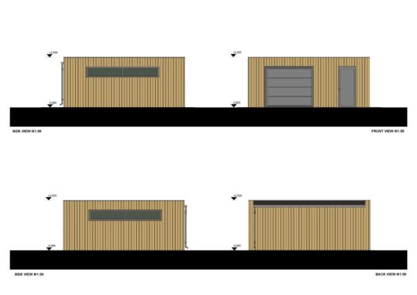 Wooden Garage + Storage, Johan (34 mm + cladding), 6x6 m - Image 7
