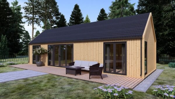 Wooden House Amber (34 mm + cladding), 50m² - Image 4