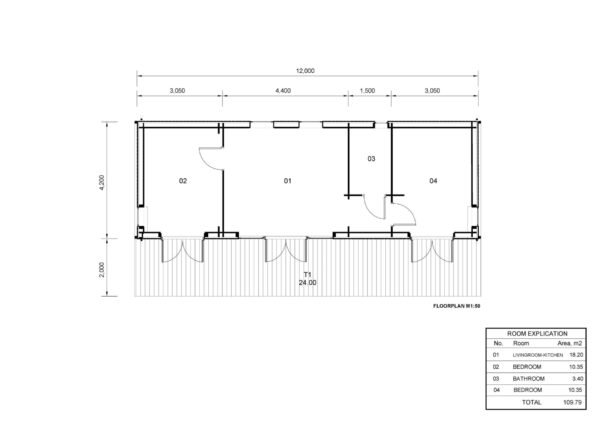 Wooden House Amber (34 mm + cladding), 50m² - Image 6