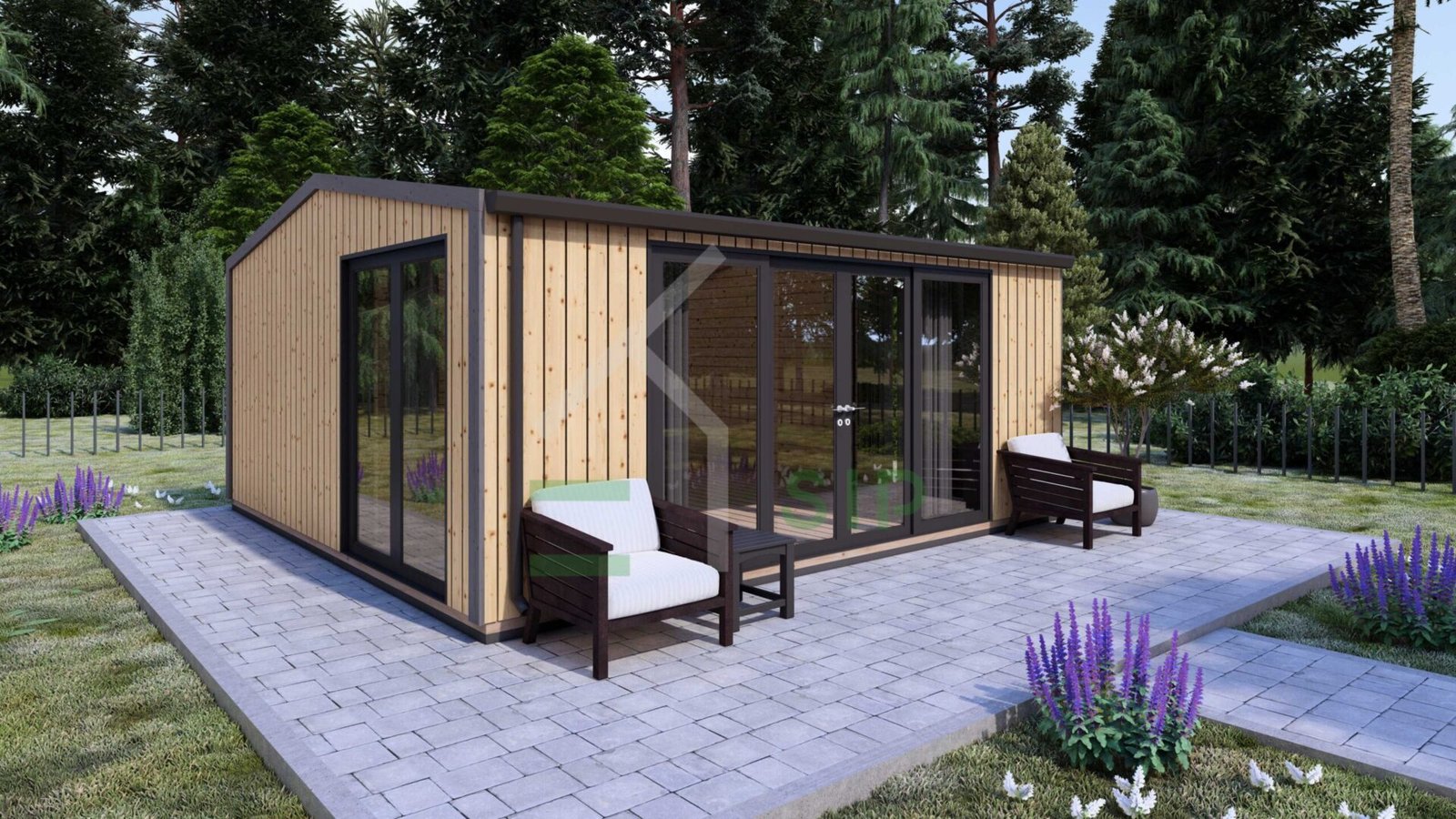 Granny Annexe Thomas (34 mm + cladding), 25m² - siphouse