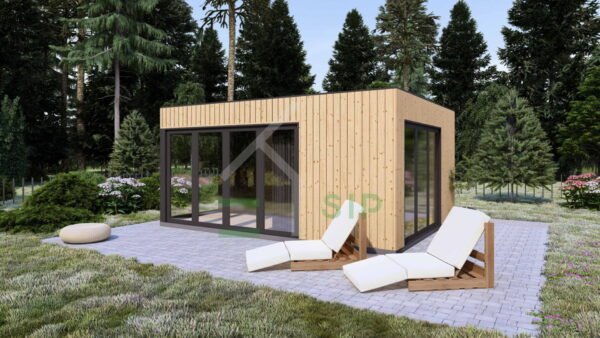 Granny Annexe Hugo (Insulated 34 mm + cladding), 18m²