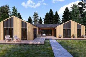 Prefabricated Wooden House Isa (44 mm + Cladding), 139m²