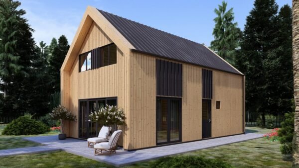 Wooden House Madelief (Insulated, 44 mm + cladding), 120m²