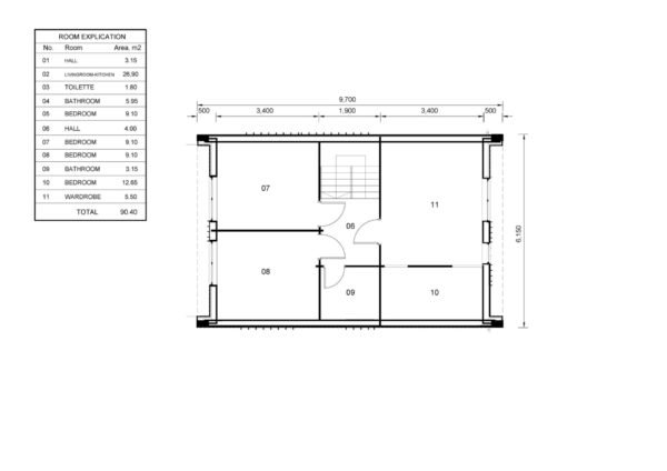 Wooden House Madelief (Insulated, 44 mm + cladding), 120m² - Image 10