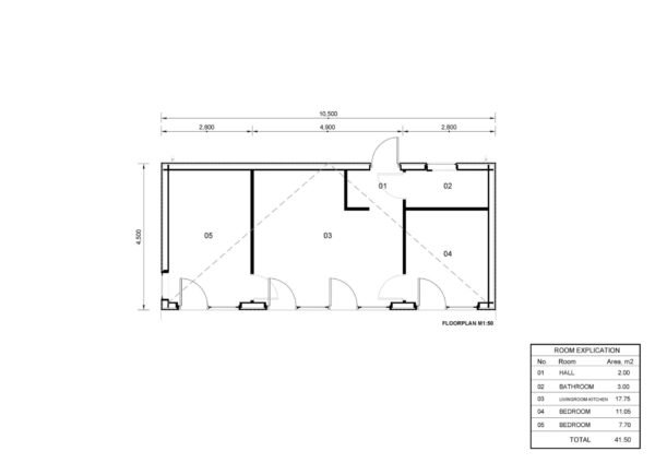 Wooden House Roos (34 mm + cladding), 47m² - Image 7