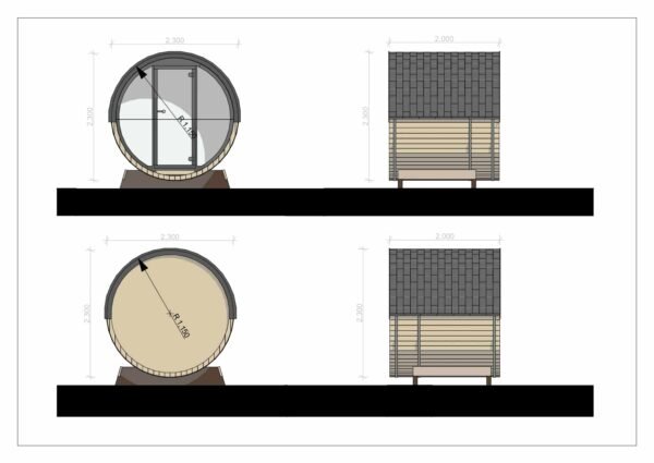 Barrel Sauna, 2M, Mouscron - Image 2