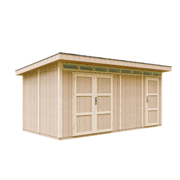Luxury garden shed SH504 - 236 x 486 cm – 12 m2