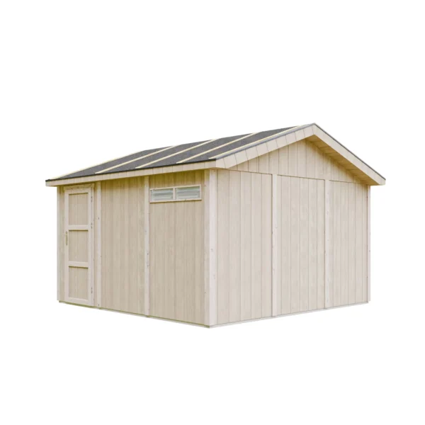Luxury wooden garage SH505 - 354 x 368 cm – 13 m2 - Image 3