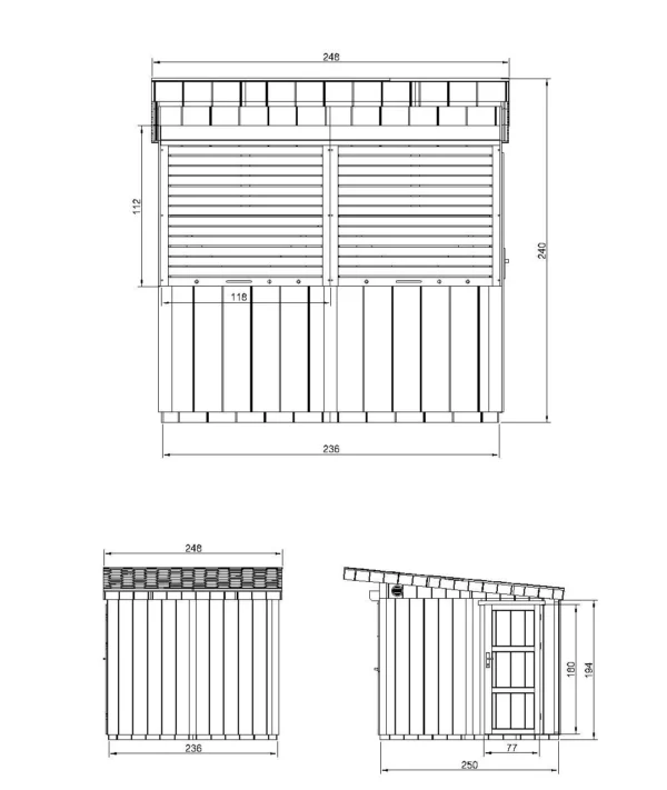 Luxury wooden sales stand SH595 - 236 x 250 cm - 6 m2 - Image 8