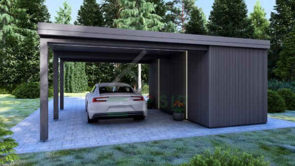Wooden Carport + Storage Aika, 6x6, 36m² - Image 4