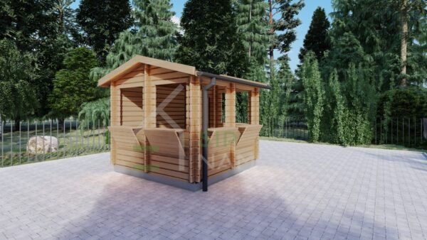 Wooden Kiosk 28MM, 3×3, 9 m² - Image 2