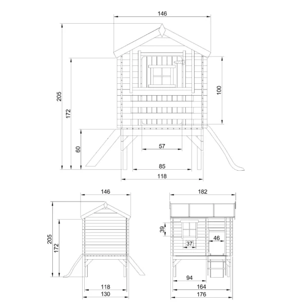 Play tower SH612 – 130 x 164 cm - Image 4