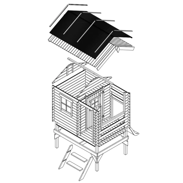 Play tower SH612 – 130 x 164 cm - Image 5