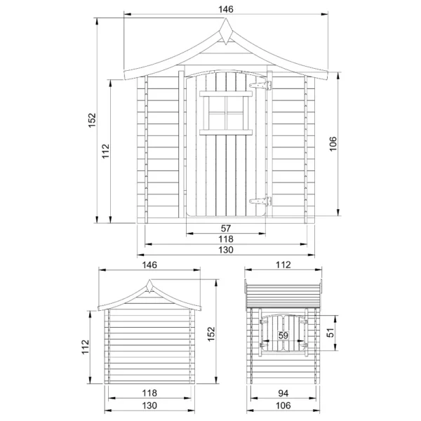 Playhouse without floor SH604 – 106 x 130 cm - Image 4