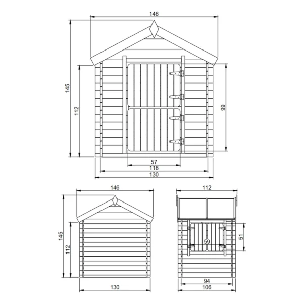 Playhouse without floor SH602 – 106 x 130 cm - Image 4