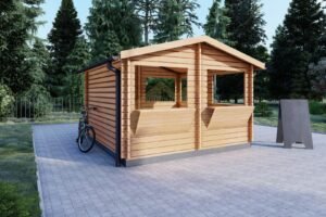 Wooden Sales Kiosk, 28MM, 4×4, 16 m²