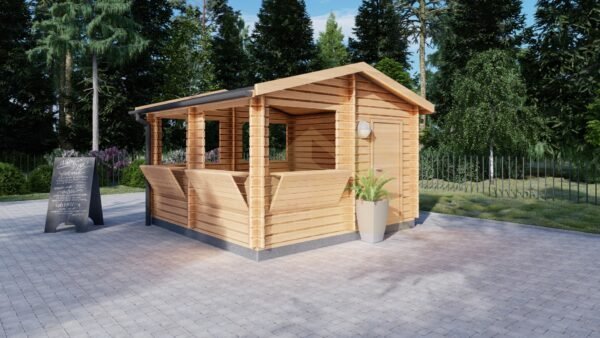 Wooden Sales Kiosk, 28MM, 4×4, 16 m² - Image 2