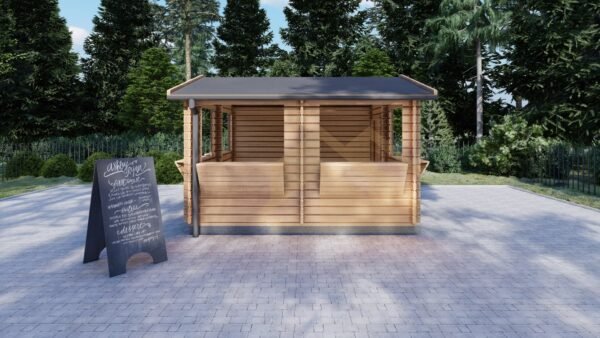 Wooden Sales Kiosk, 28MM, 4×4, 16 m² - Image 4