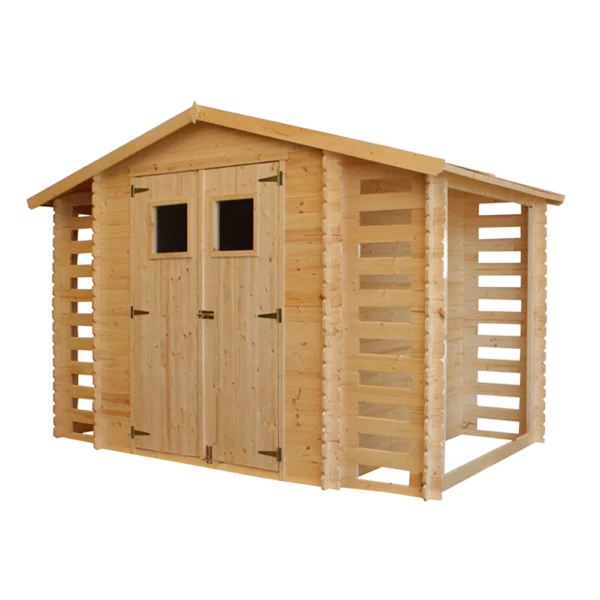 Tool shed + Woodshed with floor SH549 - 312 x 200 cm – 5 m2